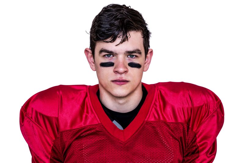 American football player portrait