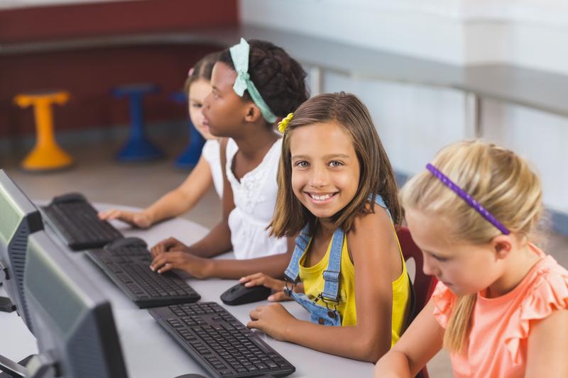 Children using computers