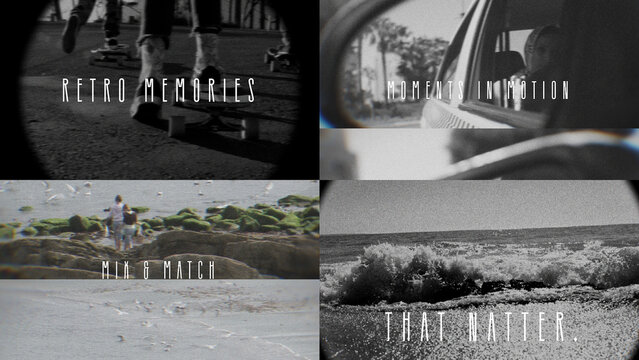 Retro memories cinematic template preview
