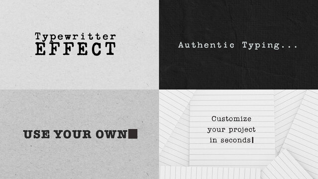 Typewriter text effect template